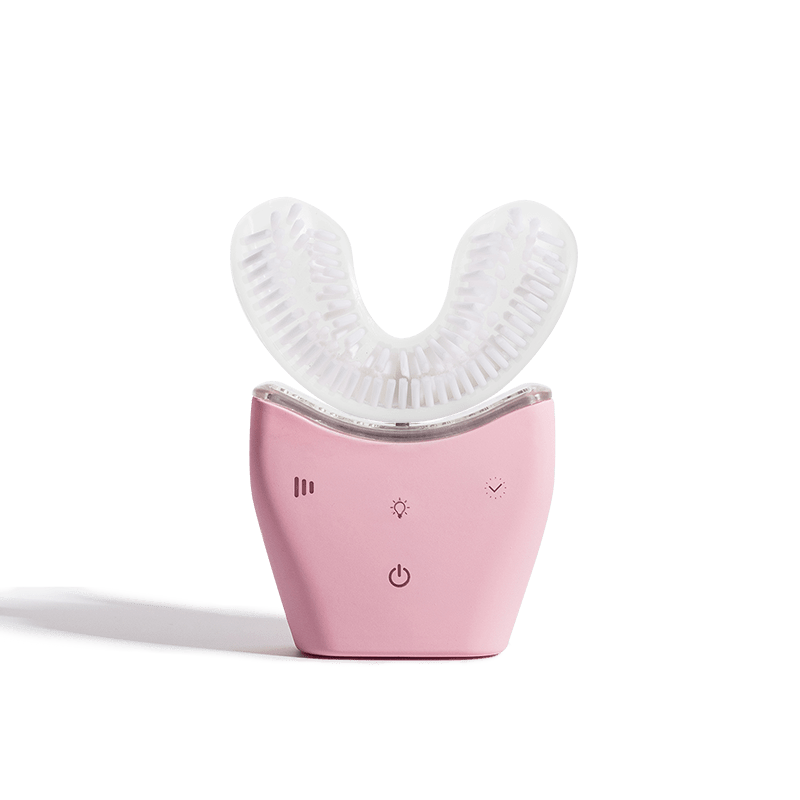 Autobrush Sonic Pro U-shaped electric toothbrush with silicone bristles and sonic vibration for hands-free teeth cleaning