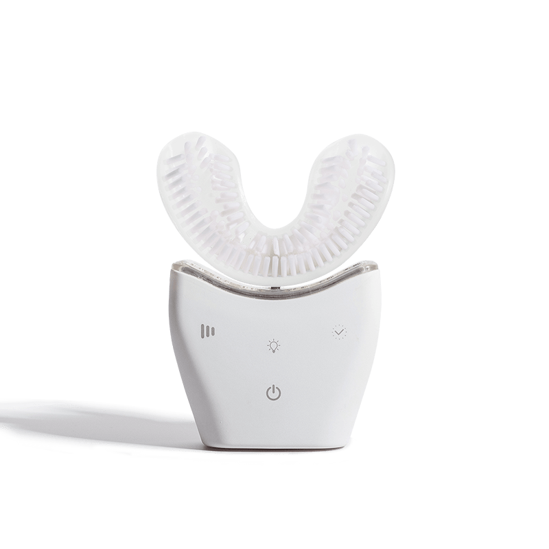 Autobrush Sonic Pro U-shaped electric toothbrush with 360-degree silicone bristles and sonic vibration for hands-free deep cleaning