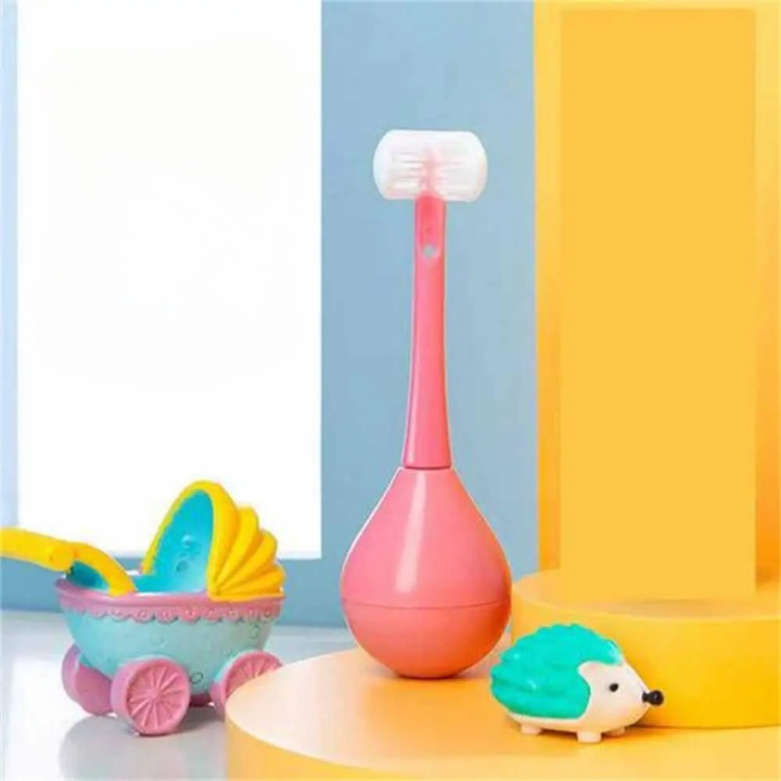 Brosse à dents pour enfants à trois faces